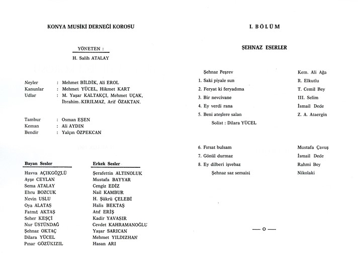 Şehnaz ve Hicâz Eserler